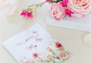 Diy Mother S Day Card Printable Floral Gift topper and Watercolor Mother S Day Card