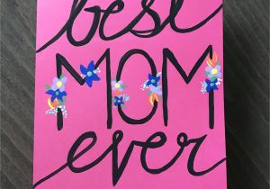 Diy Mother S Day Card Printable Happy Mothers Day Hand Painted Acrylic Paint On Card with