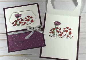 Diy Napkin Fold Card for Scrapbook Painted Poppies Stampin Up Cards Stamping Up Cards
