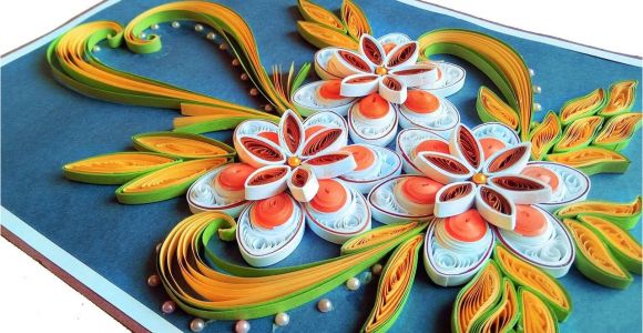 Diy Paper Quilling Greeting Card Quill Paper How to Make Beautiful Quilling Flowers