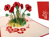 Diy Pop Up Card Flower 3d Pop Up Card Birthday Greeting Cards Gift Flowers Wedding