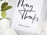 Diy Thank You Card Template Modern Script Wedding Thank You Card Template Hand Lettered