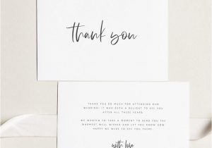 Diy Thank You Card Template Printable Thank You Card Wedding Thank You Cards Instant