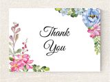 Diy Thank You Card Template Wedding Thank You Card Printable Floral Thank You Card
