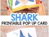 Diy Unicorn Pop Up Card Shark Pop Up Card Pop Up Card Templates Shark Week Crafts