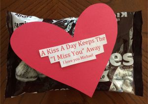 Diy Valentine Card for Him Diy Boyfriend Gift A Kiss A Day Keeps the I Miss You