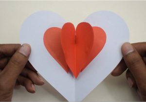 Diy Valentines Pop Up Card Diy Pop Up Card Heart A Easy Pop Up Card Tutorial