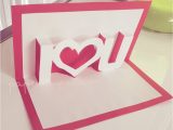 Diy Valentines Pop Up Card Pop Up Valentines Card Template I A U Pop Up Card