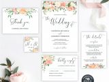 Diy Wedding Card Box Michaels Peach Coral Blush Wedding Invitation Template Pink Blush