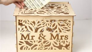 Diy Wedding Card Box with Lock Elegant Wedding Card Box with Lock Hollow Out Wooden Wishing