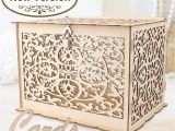 Diy Wooden Wedding Card Box Aytai Diy Rustic Wedding Card Box with Lock and Card Sign Wooden Gift Card Box Money Box for Reception Wedding Anniversary Baby Shower Birthday