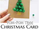 Diy Xmas Pop Up Card Pom Pom Tree Christmas Card with Images Diy Christmas