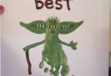 Diy Yoda Father S Day Card Yoda Best Dad Father S Day Footprint Art by Tala Campbell