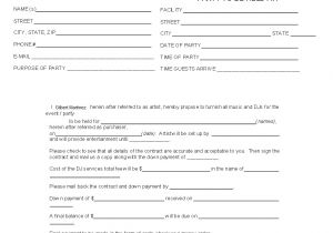 Dj Contracts Templates Contractual Contract Template Free Programs Utilities