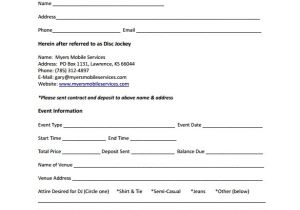 Dj Contracts Templates Dj Contract 12 Download Documents In Pdf