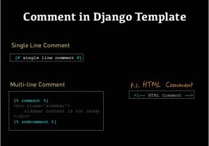 Django Template Comment Django Templates