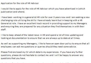 Do You Always Need A Cover Letter Hr Advisor Cover Letter Example Icover org Uk