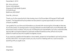 Do You Need A Cover Letter for An Interview Nursing Job Interview Thank You Letter