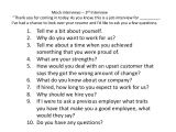 Do You Need A Resume for A Job Interview the Job Interview Mock Interview Activity