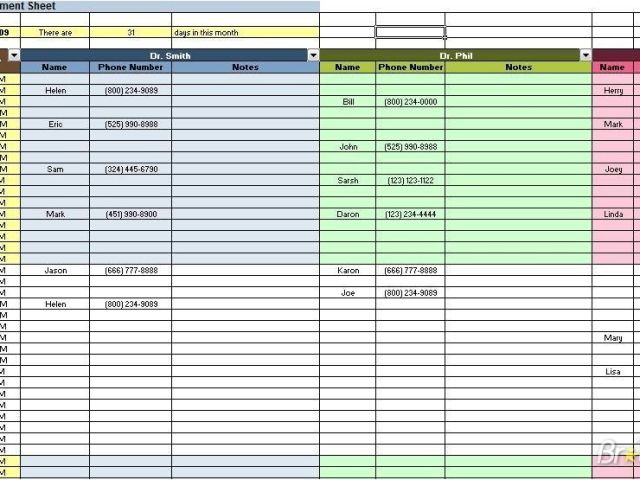 Doctor Appointment Calendar Template Appt Schedule Template Schedule 