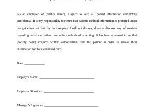 Doctor Patient Contract Template Patient Confidentiality Agreement 10 Free Word Pdf