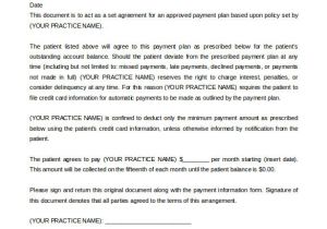 Doctor Patient Contract Template Payment Plan Agreement Template 12 Free Word Pdf