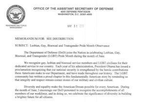 Dod Memo Template Pentagon Marks Lgbt Pride Month while Omitting Trans