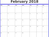 Does Word Have A Calendar Template February 2018 Calendar Word Document Printable