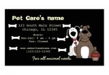Dog Business Card Templates Free Pet Care Business Card Templates Zazzle
