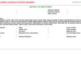 Dog Grooming Contract Template Dog Groomer Employment Contracts Employment Contracts