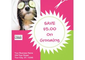 Dog Grooming Flyers Template Dog Grooming Coupon Flyer Zazzle Com