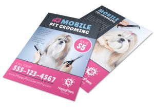 Dog Grooming Flyers Template Mobile Pet Grooming Flyer Template Mycreativeshop