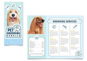 Dog Grooming Flyers Template Pet Grooming Service Brochure Template Design