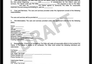 Dog Sitting Contract Template Pet Care Agreement Create A Free Pet Care Agreement form
