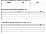 Dog Sitting Contract Template Pet Sitting Contract Template