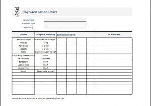 Dog Vaccination Certificate Template Dog Puppy Vaccination Chart Template Ms Excel Word