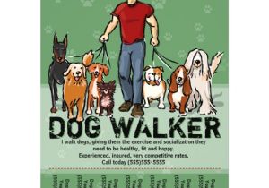 Dog Walker Flyer Template Free Dog Walker Dog Walking Guy Grn Promotemplate Flyer