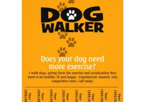 Dog Walker Flyer Template Free Dog Walking Business Tear Sheet Flyer Template Zazzle Com