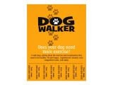 Dog Walker Flyer Template Free Dog Walking Business Tear Sheet Flyer Template Zazzle