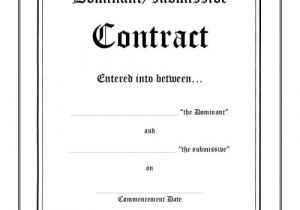 Dom Sub Contract Template Mistress Male Slave Contract Download