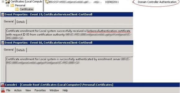 Domain Controller Certificate Template Ldap389domain Controller Certificates Kerberos