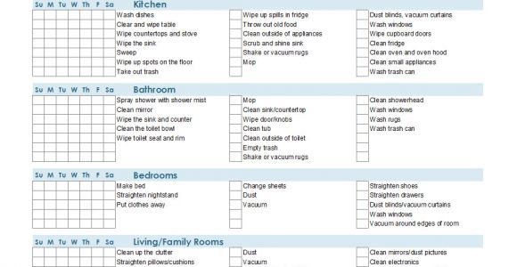 Domestic Cleaning Schedule Template Cleaning Schedule Template Printable House Cleaning