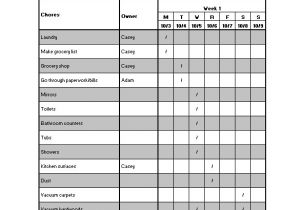 Domestic Cleaning Schedule Template Housekeeping Checklist format for Office In Excel