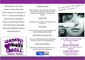 Domestic Violence Flyer Templates Raeann Hope Harbour Helping to Bridge Local Nop S