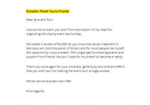Donation Thank You Email Template Donor Thank You Letter Template 10 Free Word Excel