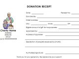 Donor Receipt Template Charitable Donation Receipt Template