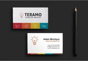 Double Sided Business Card Template Photoshop Clean and Professional Double Sided Business Card Template