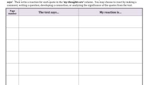 Double Sided Journal Entry Template Content Specific Literacy Focusing On Comprehension