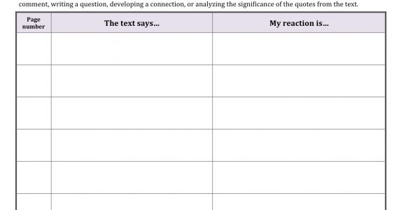 Double Sided Journal Entry Template Content Specific Literacy Focusing On Comprehension