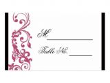 Double Sided Place Card Template Honeysuckle Pink Rounded Corner Wedding Place Card Double